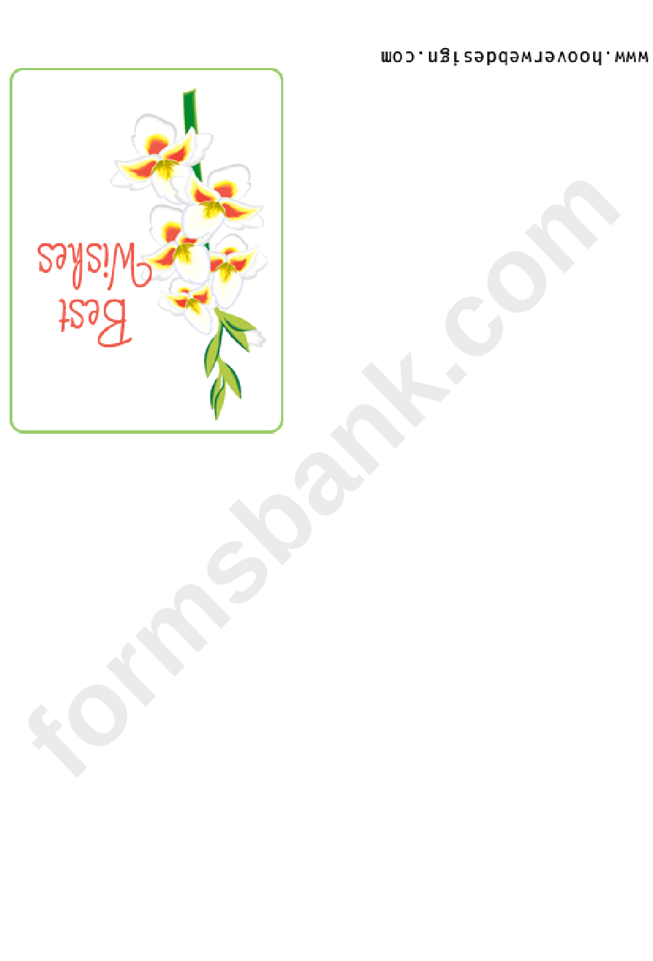Best Wishes - Card Template