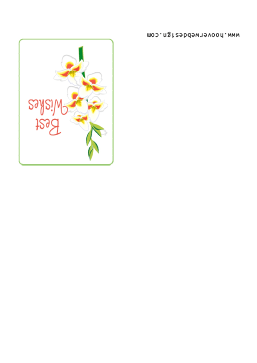Best Wishes - Card Template Printable pdf