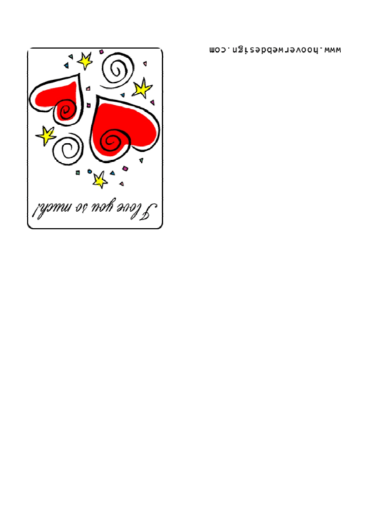 Love You So Much - Greeting Card Template Printable pdf