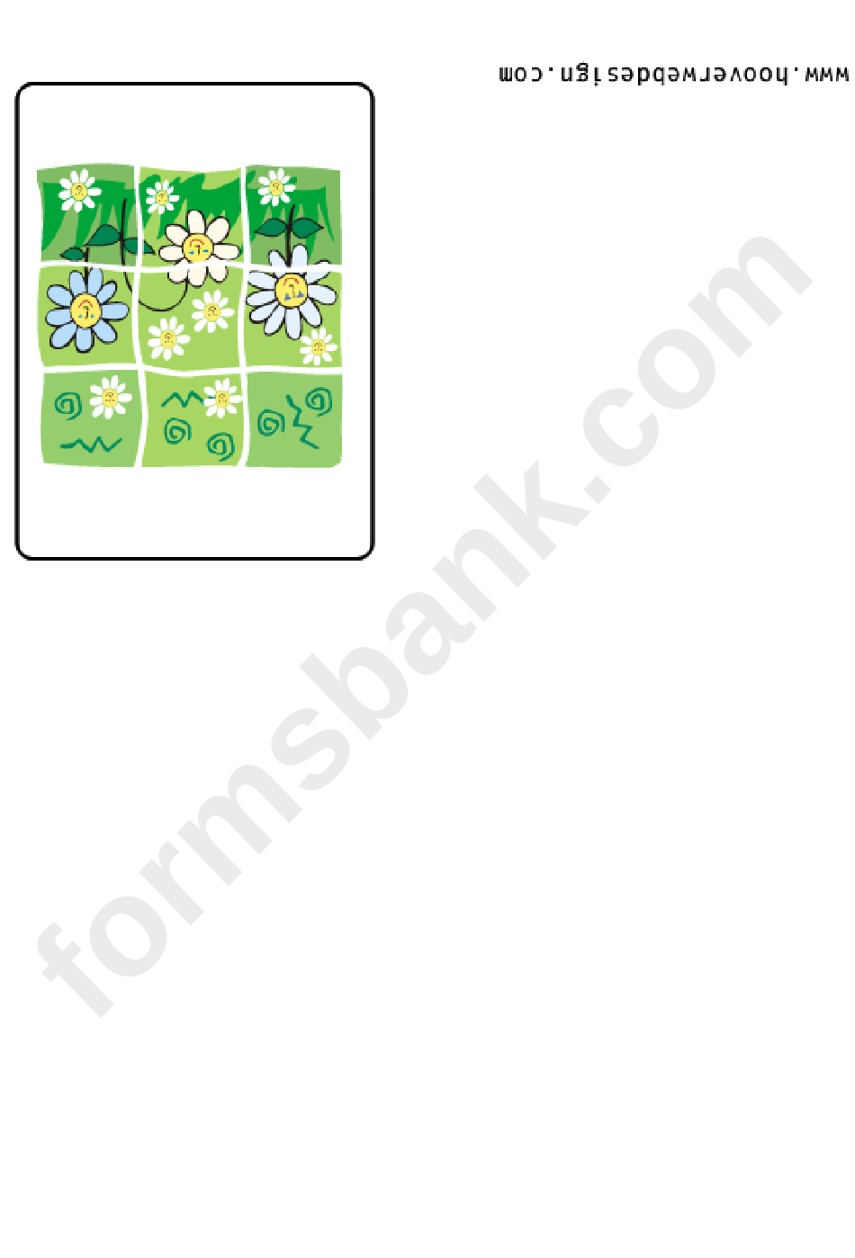 Daisy Flowers - Greeting Card Template