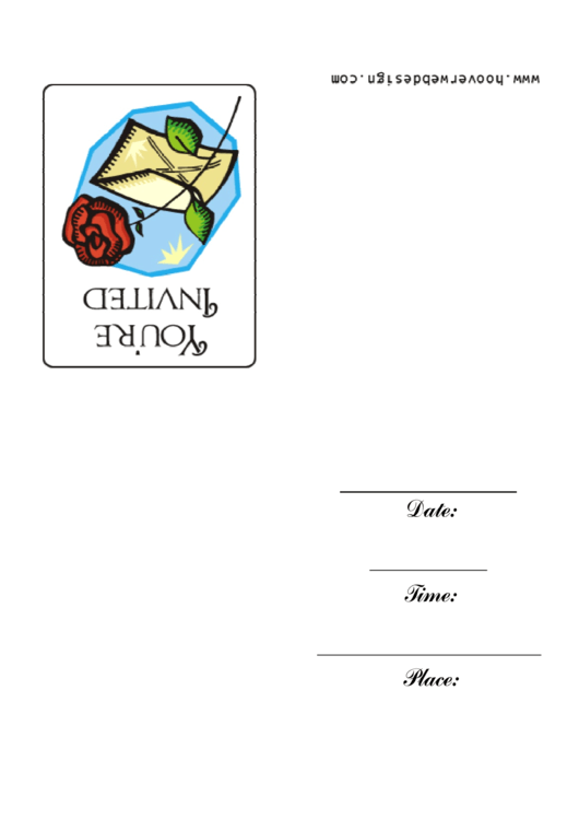Rose Envelope - Your'e Invited - Invitation Card Template