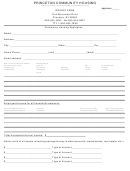 Preliminary Housing Application Template - 2013