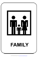 Family Restroom Sign Template