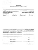 Form 4421 - Declaration - Executor's Commissions And Attorney's Fees