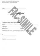 Long Distance Cycling Races Medical Certificate Template