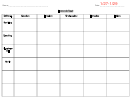 Weekly Homework Chart Template (fillable)