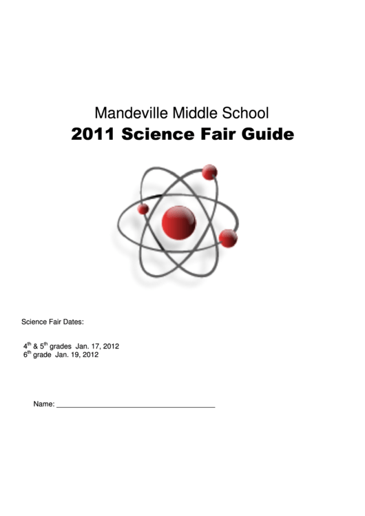Mandeville Middle School 2011 Science Fair Guide Printable pdf