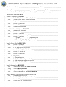 Fort Worth Regional Science And Engineering Fair Checklist Form