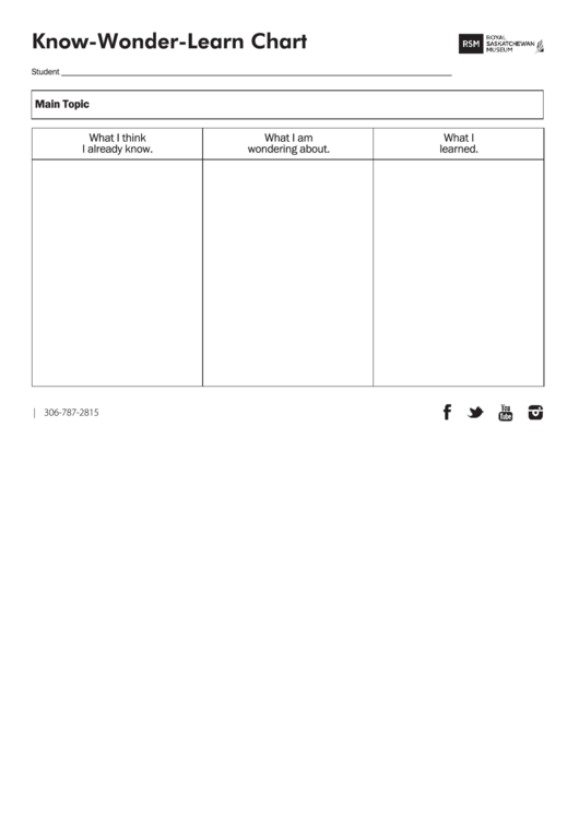 Know-Wonder-Learn Chart Printable pdf