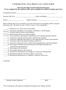 Cooperating Teacher Evaluation Form