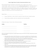 Niwot High School Teacher Recommendation Form