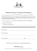 Clark College Medical Clearance For Program Participation