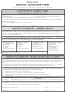 Healthy Lifestyle Medical Clearance Form