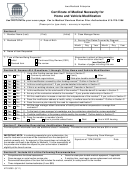 Certificate Of Medical Necessity For Home And Vehicle Modification Template