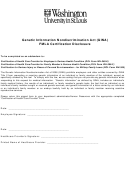 Washington University In St. Louis - Genetic Information Nondiscrimination Act (gina) Fmla Certification Disclosure Form