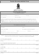 Teacher Recommendation Form - Holy Angels