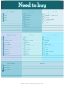 Need To Buy Checklist Template