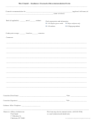 Guidance Counselor Recommendation Form