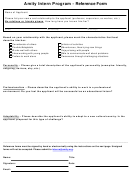 Amity Intern Program Reference Form