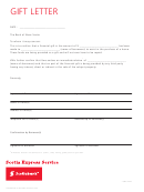Gift Letter For Mortgage Template