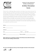 Kitsap Artifact Donation Form