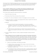 Consent Form Checklist