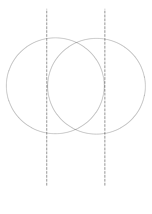 Vertical Folding Venn Diagram Template Printable pdf