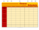 Course Schedule Template