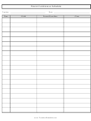 Parent Conference Schedule Template