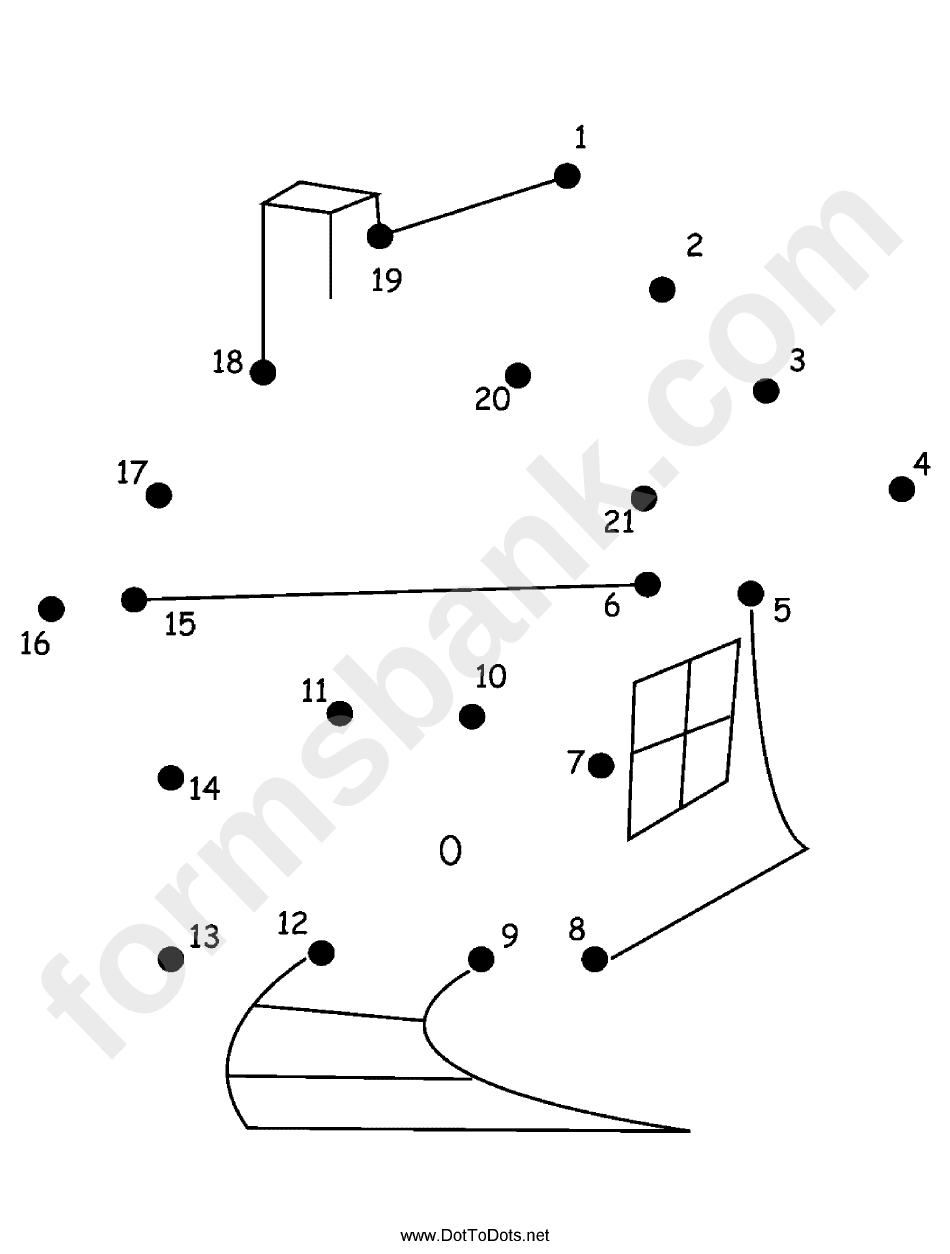 House With Path Dot-To-Dot Sheet