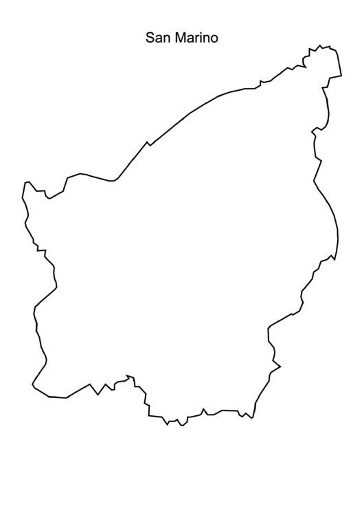 San Marino Map Template Printable pdf
