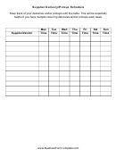 Supplier Delivery/pickup Schedule Template