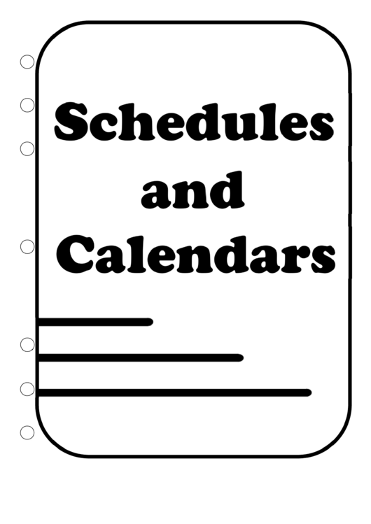 Student Planner Cover Page Schedule Printable pdf