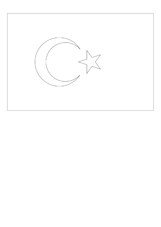 Turkey Flag Template Printable pdf