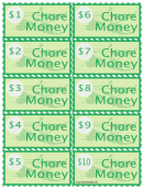 Green Chore Money Template