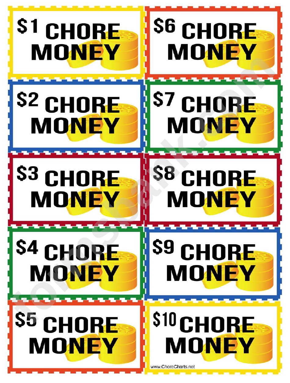 Chore Money Template