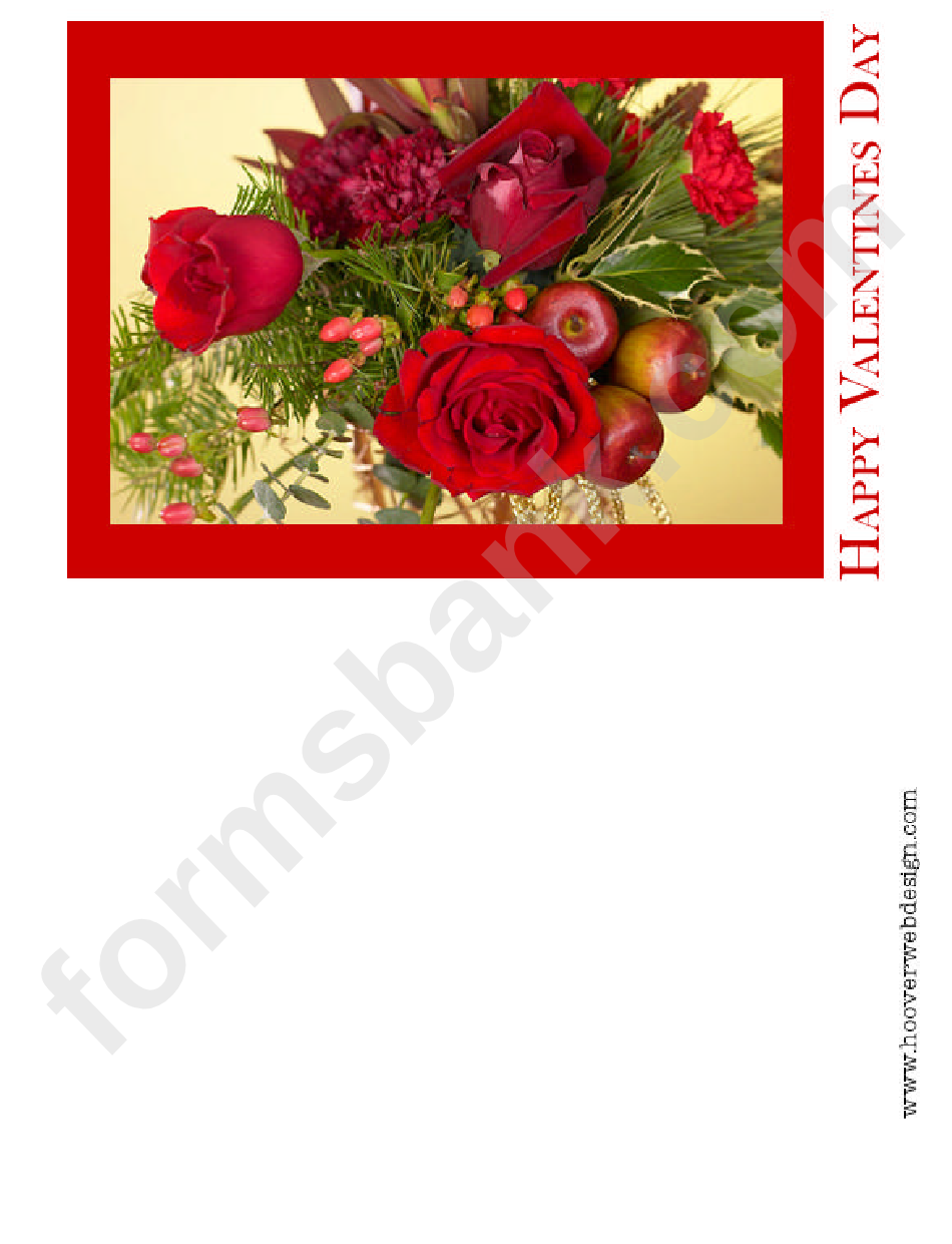 Happy Valentines Day Greeting Card Template