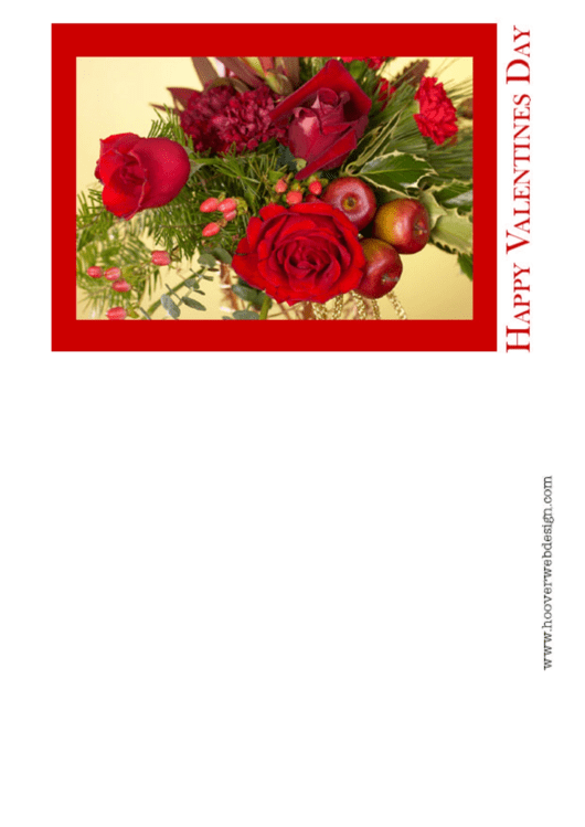 Happy Valentines Day Greeting Card Template Printable pdf