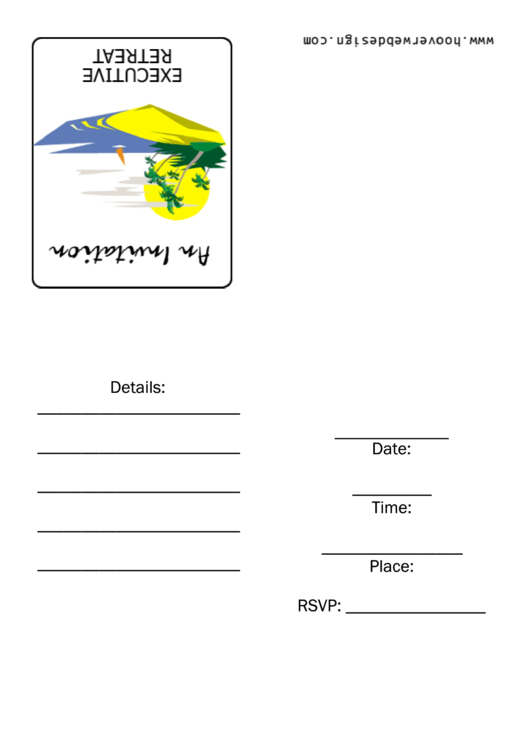 Executive Retreat Invitation Card Template Printable pdf