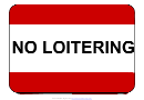 No Loitering Sign Template
