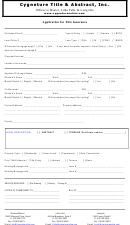Application For Title Insurance Form