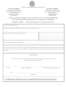 Application For Certificate Of Renewal Of A Registered Mark - Connecticut Secretary Of The State