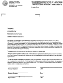 Waiver Form For Extending Statute Of Limitations For Proposing Deficiency Assessments