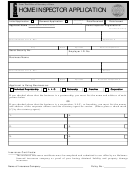 Home Inspector Application Printable pdf