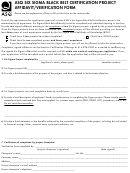 Asq Six Sigma Black Belt Certification Project Affidavit/verification Form