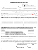 Company Autorization Resolution Form Printable pdf