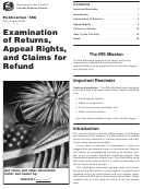 Publication 556 (Rev. August 2005) - Examination Of Returns, Appeal Rights,and Claims For Refund Printable pdf