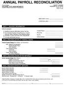 Annual Payroll Reconciliation Form - State Of Ohio