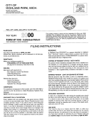 Form Hp 1040 - Individual Return 2000 Instructions - City Of Highland Park Printable pdf