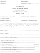Form Sd-71 - Registration By Qualification Quarterly Report Form